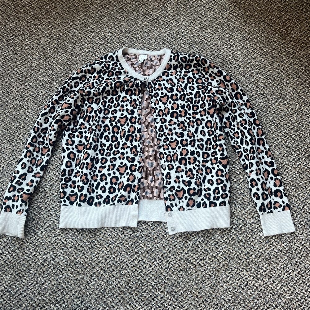 Cheetah print cardigan
